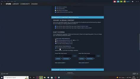 How do I filter content on Steam?